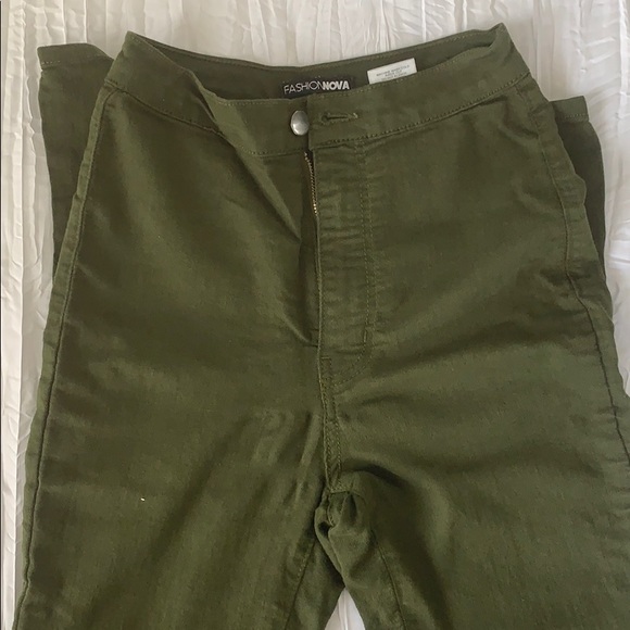 Navy Green Fashion Nova Jeans - Picture 2 of 2